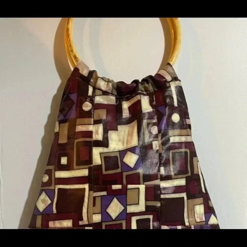 Comeco print nylon satchel handbag